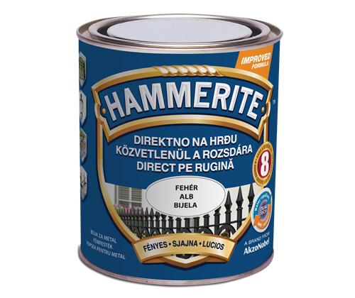 HAMMERITE Smooth - sjajni lak BIJELI 0.75 l